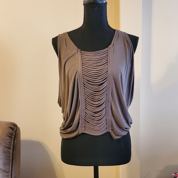 BCBGMAXAZRIA Dusty Olive Eve Sleeveless Top - Picture 1 of 2